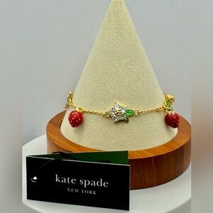 $128 KATE SPADE Strawberry Fields Charm Bracelet‎ NEW